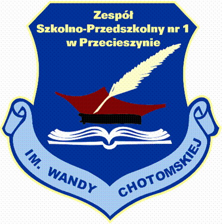 Herb - Zespół Szkolno - Przedszkolny nr 1 im. Wandy Chotomskiej w Przecieszynie