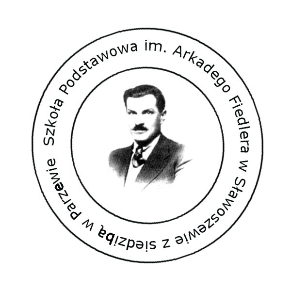 Herb - Szkoła Podstawowa im. Arkadego Fiedlera w Sławoszewie z siedzibą w Parzewie